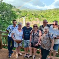 Travel Holiday Mauritius guests at scenic lookout