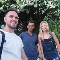 Family photo during Mauritius island tour